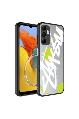 Samsung Galaxy Uyumlu M14 Kılıf Aynalı Desenli Kamera Korumalı Parlak Zore Mirror Kapak