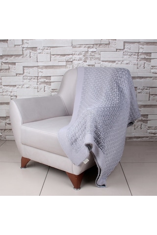 Betires Home Ta15009 Örgü Koltuk Şalı Gri