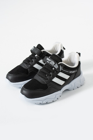 Adımist Çocuk Ortopedik Cırtlı Hafif Unisex Sneaker Spor Ayakkabı Maf Cırtlı Siyah