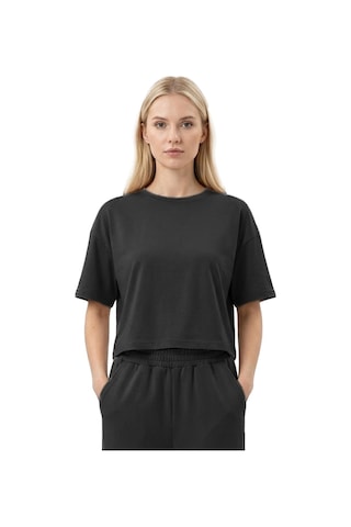 Cottonhıll Premium - Sway Collection Siyah Modal Bisiklet Yaka Tişört