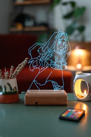 Modiwa Design All Might My Hero Academia 16 Renk Anime Gece Lamba