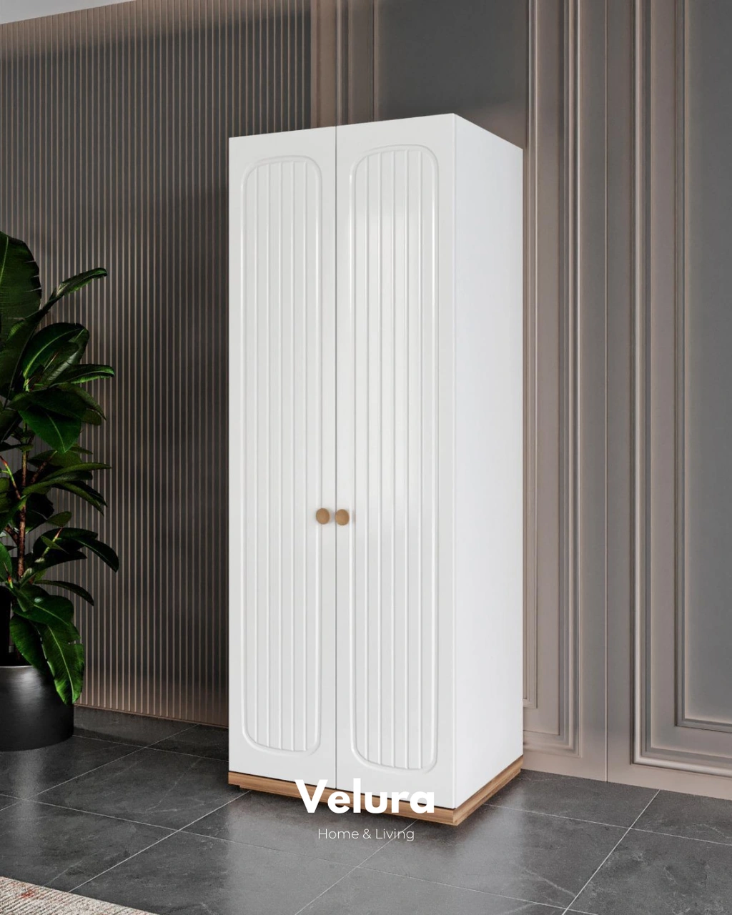 Rana 2 Kapaklı Dolap Gardırop Beyaz