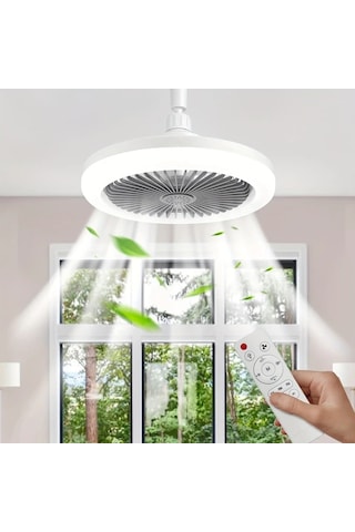 Dashanshop Xbate 2si 1 Arada Cok Fonksiyonlu Tavan Fani Isik Ve Renk Degistirme 25.4cm Beyaz Gri 50w