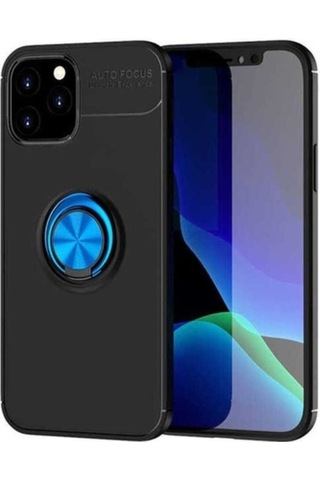Apple Uyumlu iPhone 12 Pro Kılıf Zore Ravel Silikon Kapak Siyah-Mavi