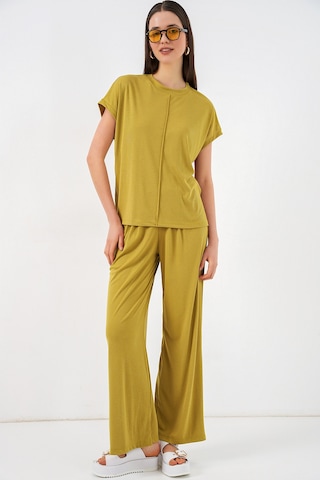 Bigdart Kadın Örme Bluz Pantolon İkili Takım 30085 - E.yeşil