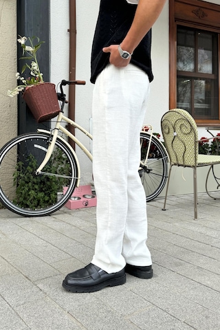 Flaw Müslin Kumaş Baggy Pantalon Ekru Ekru