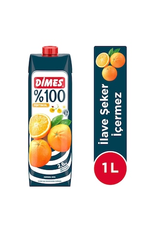 Dimes %100 Portakal Meyve Suyu 1 Lt X 6 Adet