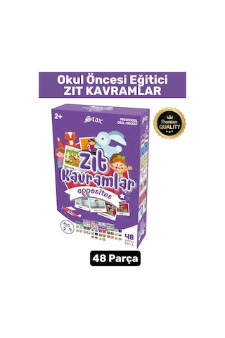 Preschool Eğitici Öğretici Zeka Dil Bilgisi Geliştirici Okul Öncesi Eğlenceli Zıt Kavramlar