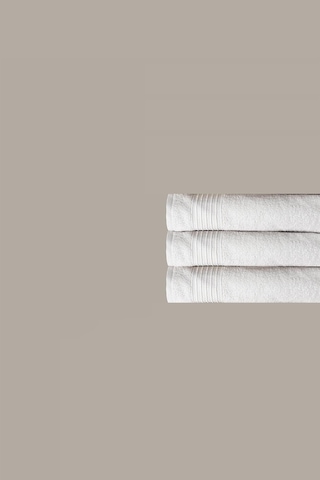 3 Lü Çizgili Beyaz Renk Yumuşak Pamuk El Yüz Banyo Havlusu Seti 50x90 Cm