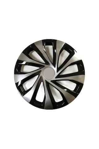 Volvo S40 Uyumlu 15 Inç Piano Black Siyah Gri Jant Kapağı 4 Adet Set