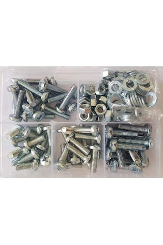 M6 Ysb Vida Somun Pul Seti 180 Parça M6 Boy 15-20-25-30 MM
