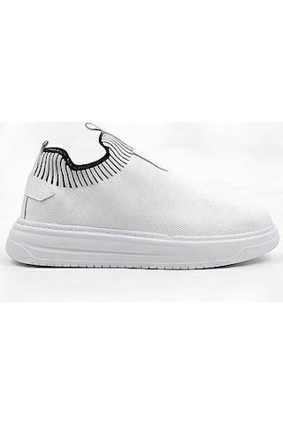 Daytex 1110 Erkek Slip-on - Full Triko Örgü Sneaker Beyaz