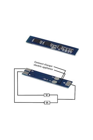 Bakayelektronik-2S 3A Bms Lityum Li-İon Batarya Koruma Kartı 18650 Pil Lipo