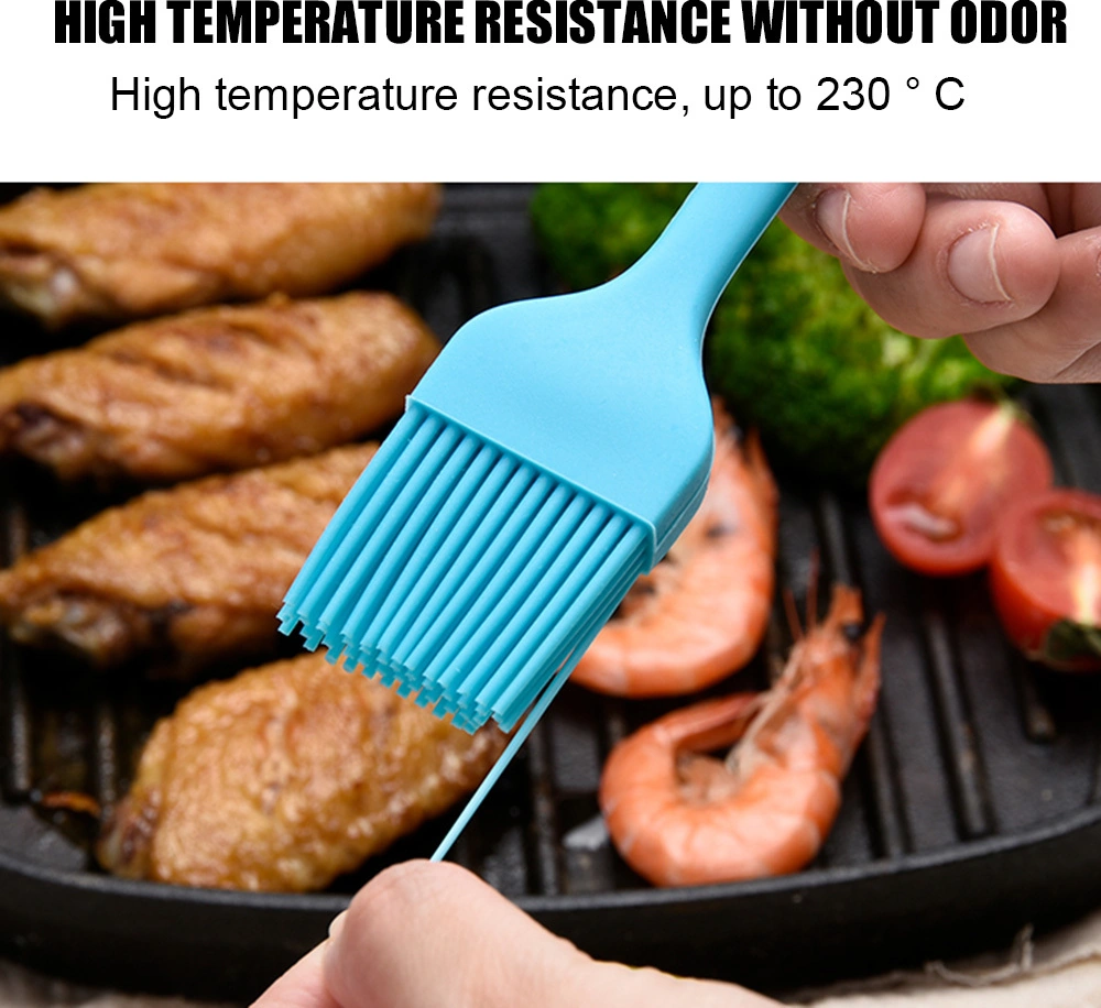 Youmex Yüksek Sıcaklığa Dayanıklı Silikon Yağlı Fırça - Mutfak, Barbekü, Pastane İçin Çok Amaçlı Besin Dereceli Fırça Gül Kurusu Çok Renkli