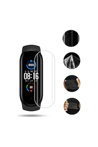 Wozlo Xiaomi Mi Band 4 Uyumlu Çizilme Önleyici Tpu Nano Yumuşak Film Ekran Koruyucu - 2 Adet