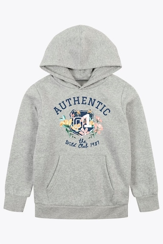 Fyk Kids Unisex Kapüşonlu Kanguru Cepli Sweatshirt Gri
