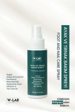 W-Lab Cosmetics Ayak Ve Tırnak Bakım Spreyi 100 Ml