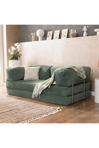 Argimo Godila Çok Amaçlı Sofa Çift Kişilik Yatak Koltuk Yeşil