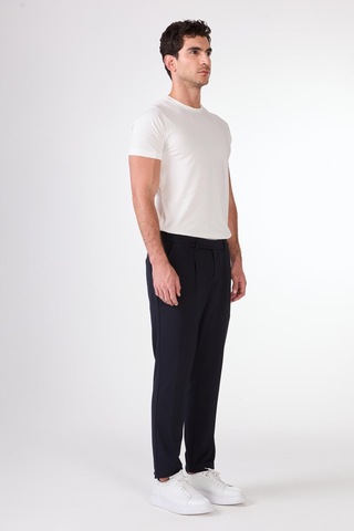 Dufy Lacivert Yan Cep Düz Renk Slim Fit Erkek Pantolon Lacivert
