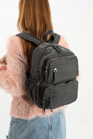 Baginn Kadın Sırt Çantası Ultra Hafif Poliamid Kumaş Su Geçirmez Çok Cepli Günlük Sırt Çantası 35 25 Cm Gri