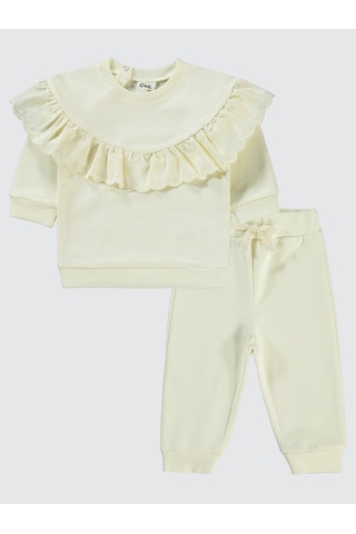 Civil Baby Kız Bebek Takım 6-18 Ay Ekru Ekru