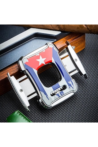 Lubinski Cuba Flag Kılıflı Kare Puro Kesici 60ring