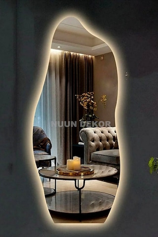 150x50 Led Işıklı Asimetrik Boy Aynası Gün Işığı