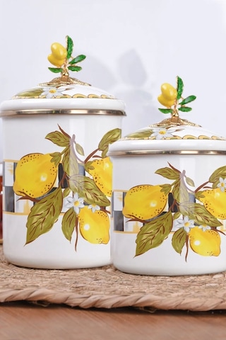 Lndset-9663-25 Miss Betty 2'li Emaye Kavanoz Seti 001