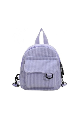 Ganzhoushop Sırt Sırt Seyahat Omuz Okul Moda Küçük Korduroy Kadın Hafif Günlük Çift Çantası Çantaları Çantaları Beige Basit Or Bej