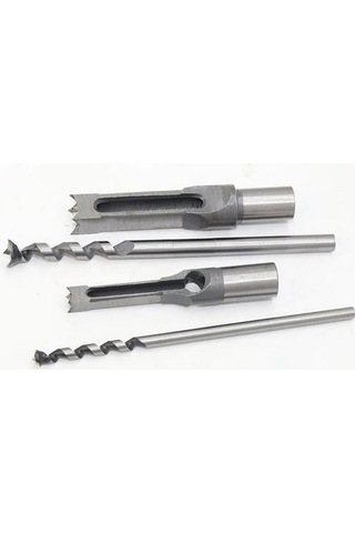 Kare Delik Matkap Uç Ağaç İşleme Zıvana Keski Seti 8mm 38 Elecall