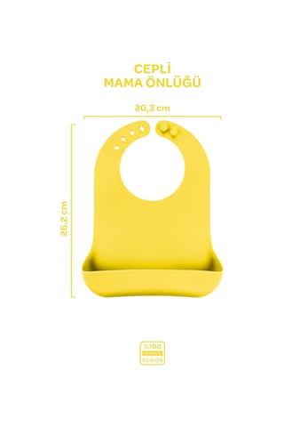 Silikon Beslenme Seti 4'lü Sunset Turuncu-sunrise Sarı / Mama Önlüğü, Mama Tabağı, Kaşık, Bardak