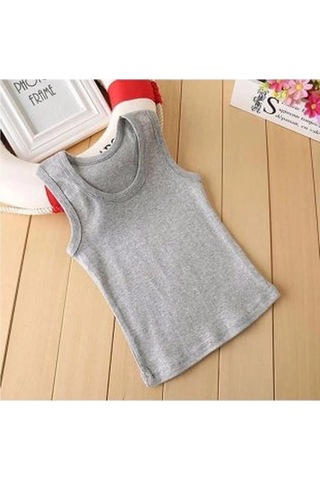 Tezzgelsin Erkek Çocuk Pamuklu Penye 6'lı Atlet Gri