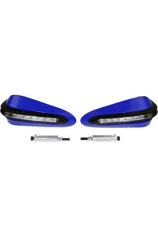 Evrensel Motosiklet Led Sinyalli Elcik Koruma Mavi