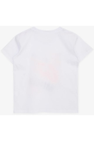 Breeze Erkek Çocuk Pamuklu Rahat Kalıp Geniş Tshirt-12115-beyaz Beyaz
