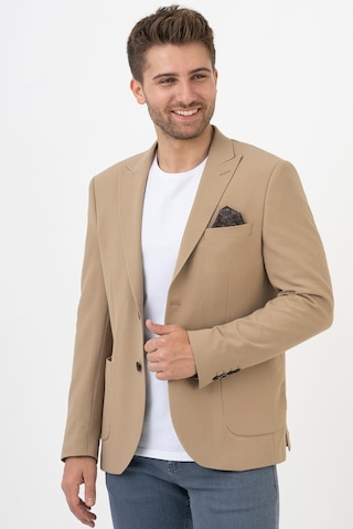 White Stone Puebla C189 Regular Fit 6 Drop Likralı Ceket Bej - 56 Bej