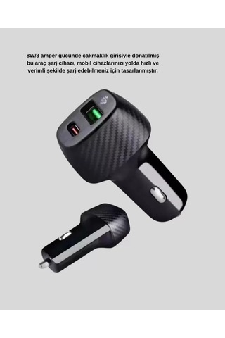 Home Bluetooth Aux Çevirici Ve Pd Destekli Araç Şarj Cihazı 2 Li Set