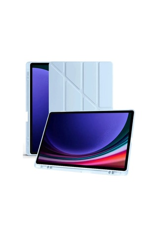 Vıntessy Samsung Galaxy X510 Tab S9 Fe 11 Kılıf Kalemlikli Mars Tablet Kılıfı - Mavi Bzs01