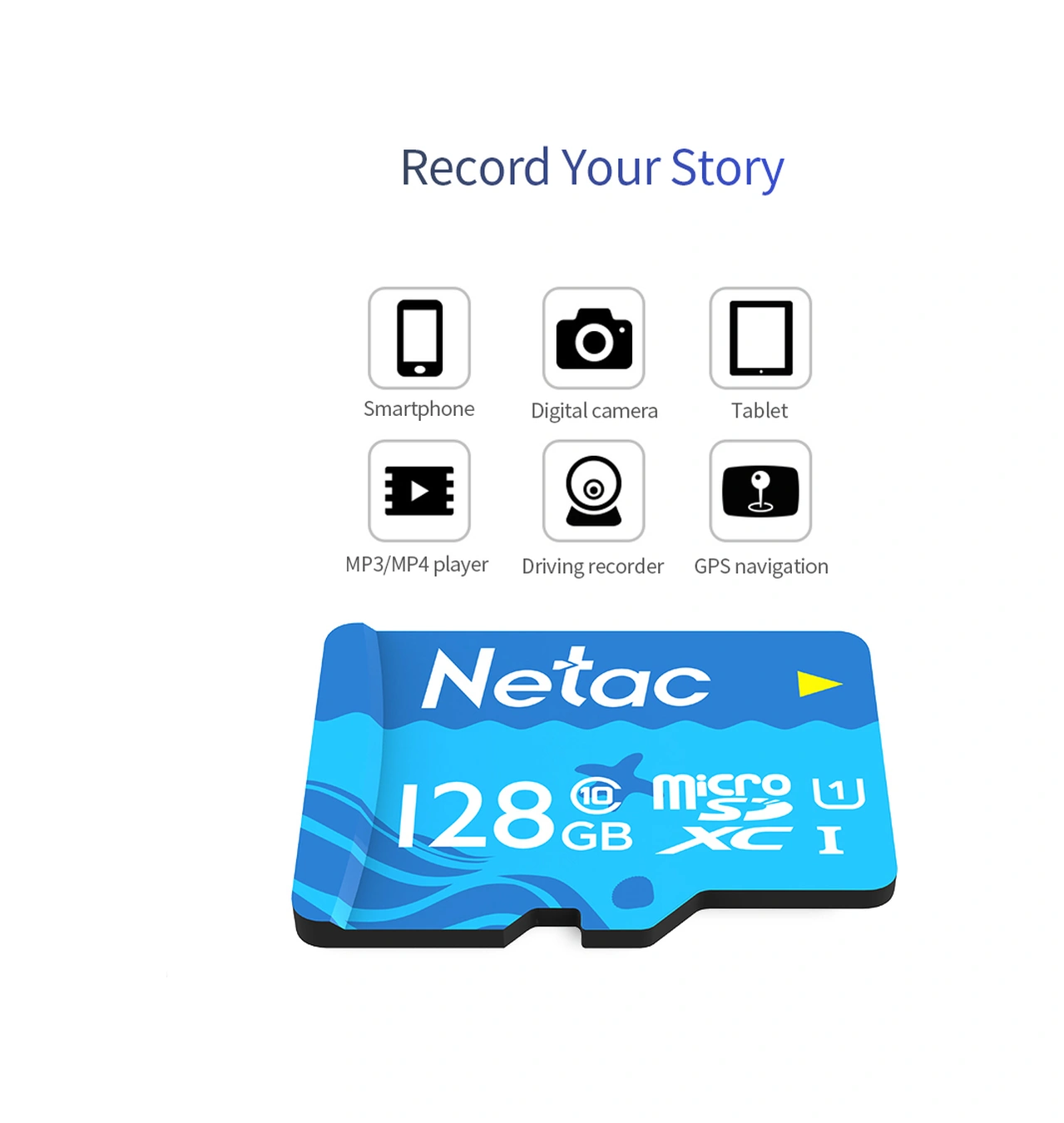 Neevoyu Netac P500 16gb Mikro Sd Kartı - Uhs-1 Class10, 80mb/s Hızlı Okuma, Kameralar Ve Araç Kaydedicileri İçin Dayanıklı Hafıza Kartı