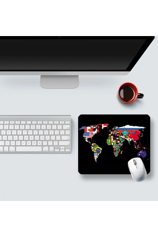 World Map Flags 22x18cm Mp532218 İlyuka Mini Boy Gaming Mousepad