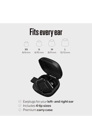 Tune Hifi Konser Kulak Tıkaçları, 19 Db Net Ses Koruması, Siyah