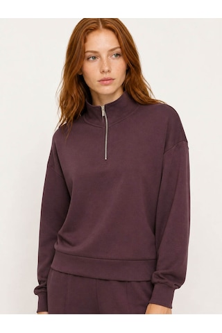Loft Relax Fit Bordo Kadın Sweatshirt Lf2043809
