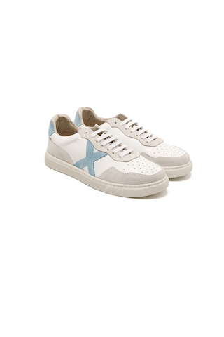 Sneaker Günlük Kadın Rc-25y-006-m44 John May Beyaz Cilt-a.mavi Süet Beyaz Cilt-a.mavi Süet Beyaz - Açık Mavi