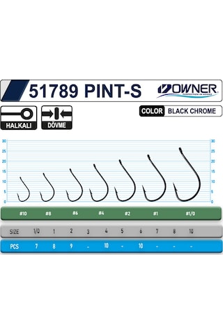 Owner 51789 Pint-S Black Tekli Iğne - No: 1