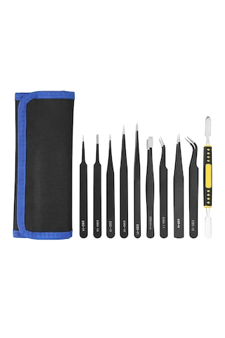10 Parça Hassas Elektronik Tamir Cımbız Seti Anti-statik/anodize 10 Adetli Set