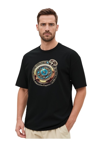 Ogc Pusula Oversize Unisex T-shirt Siyah