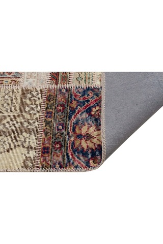 El Yapımı Keten Patchwork Halı 160x230 Cm - 6289