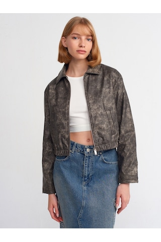 Dilvin Gömlek Bomber Ceket Vizon