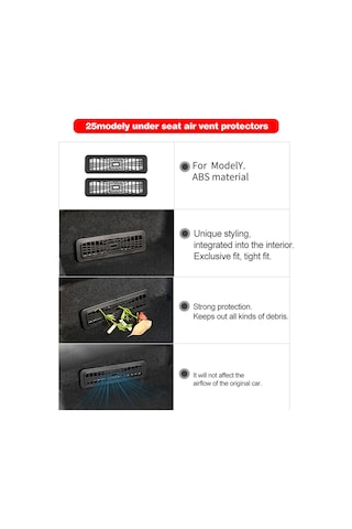 Red Lion Parts Tesla Model Y Juniper Havalandırma Koruma Kapağı 2 Adet