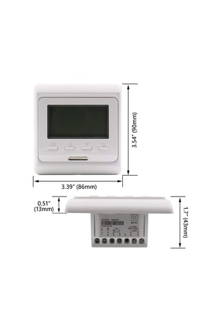 Ranyeek 16a Beyaz Programlanabilir Elektrik/su Tabanca Isıtma Termostati - Lcd Ekranlı, 7 Gün Programlama, Çocuk Kilidi, Soğuma Koruması Emt51.716