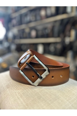 Trg Polo Taba 4 Cm Deri Erkek Kemeri-125